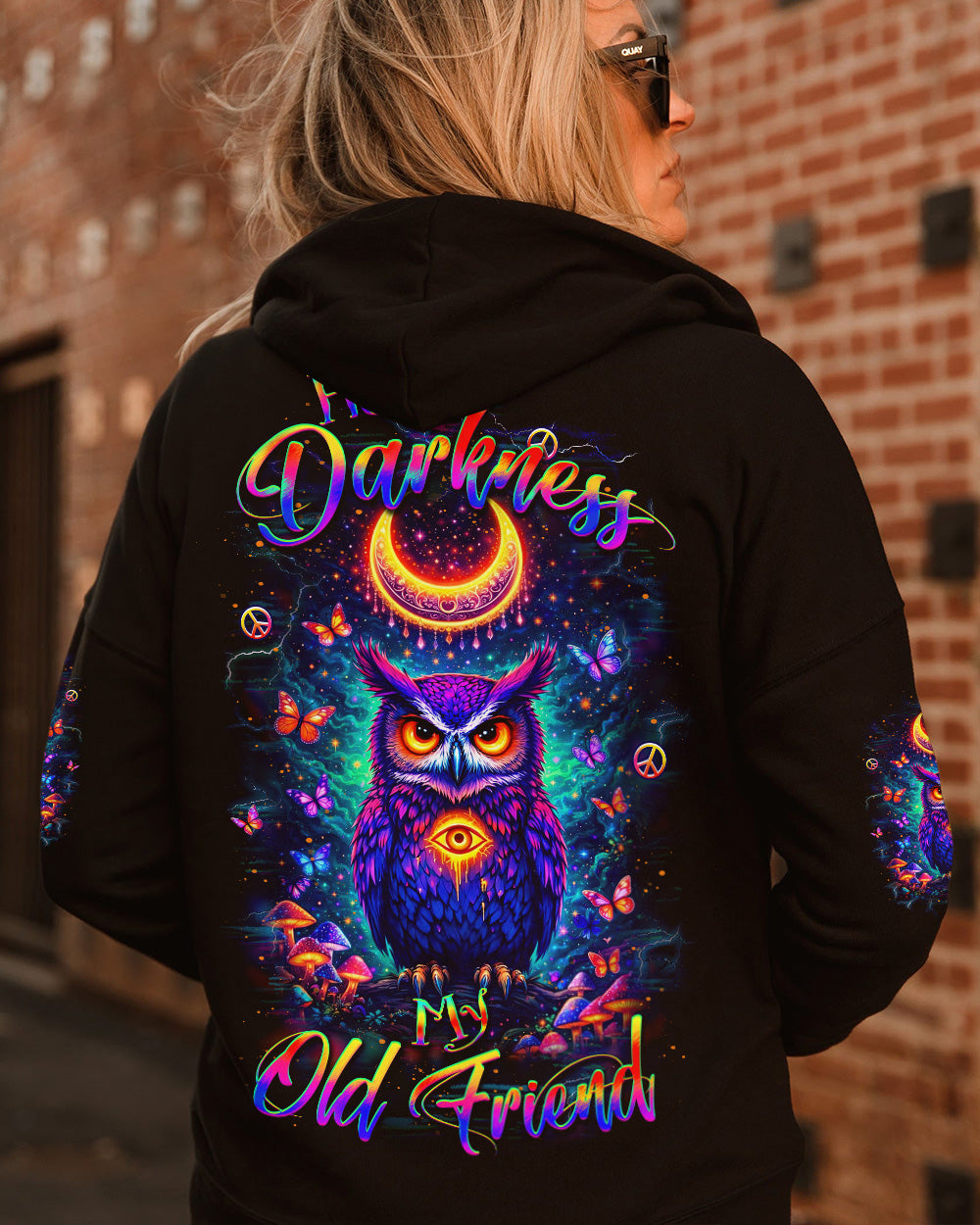 HELLO DARKNESS MY OLD FRIEND OWL ALL OVER PRINT - YHLT2402261
