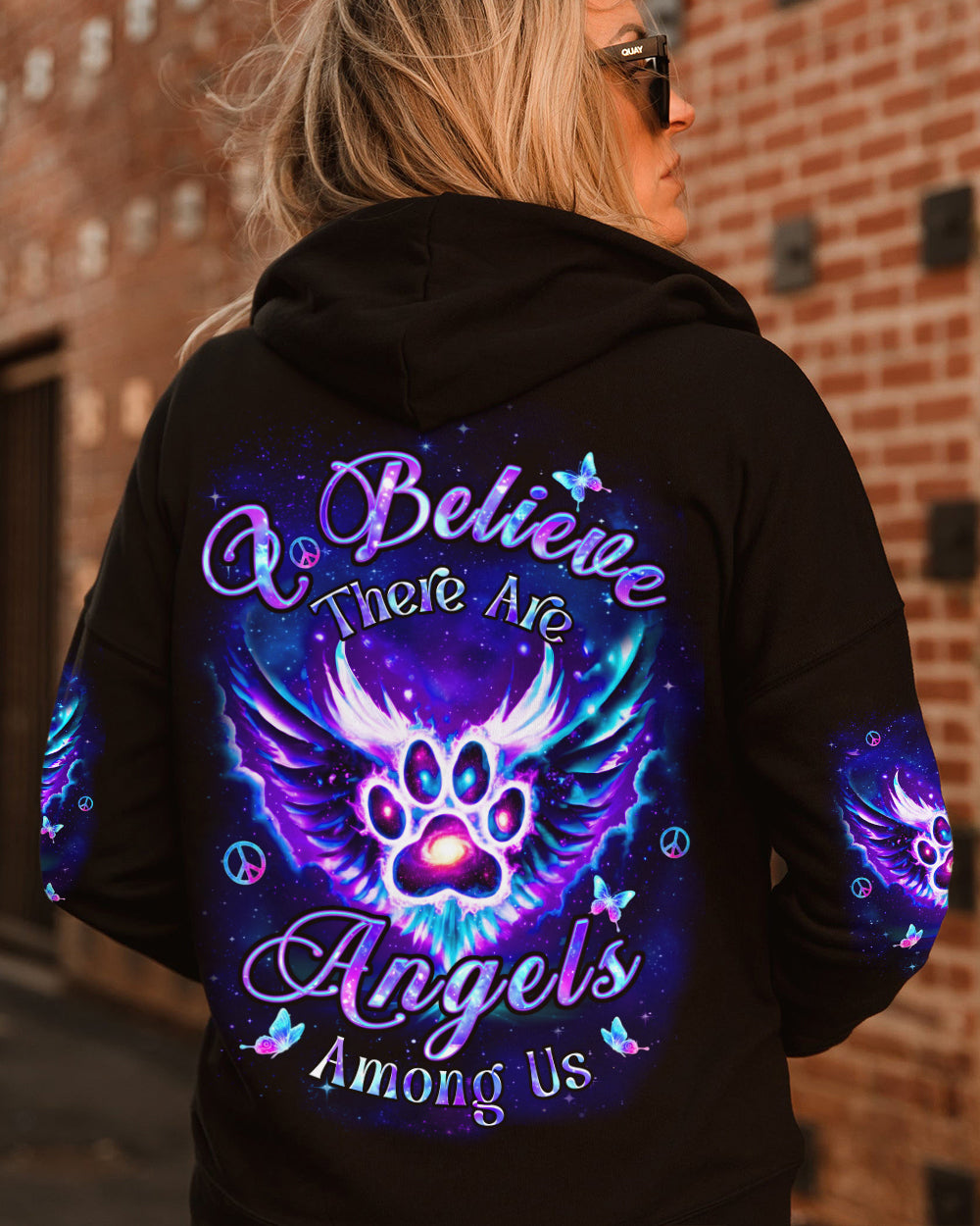 I BELIEVE THERE ARE ANGELS AMONG US PAW PRINT ALL OVER PRINT - YHHN3001262