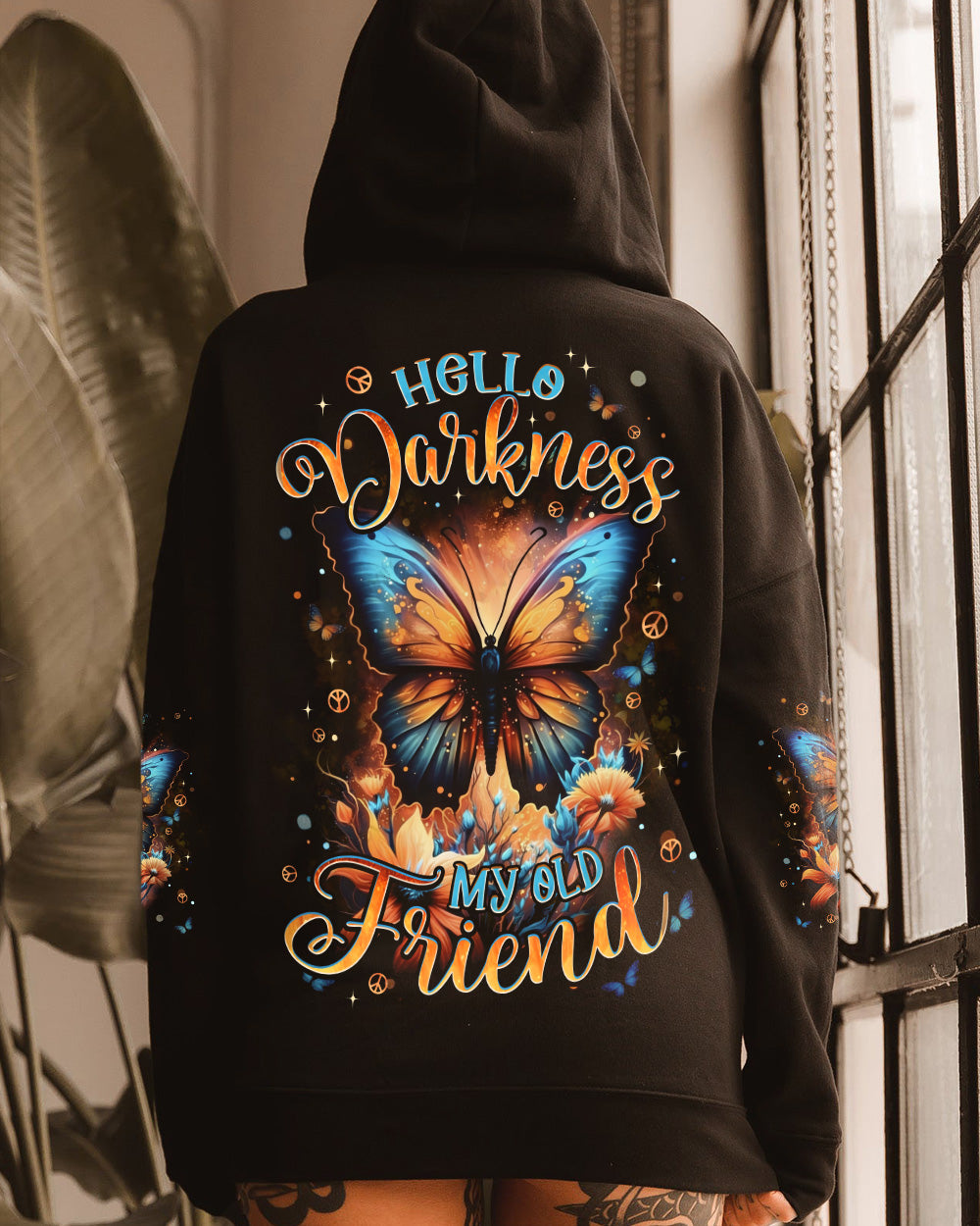 HELLO DARKNESS MY OLD FRIEND BUTTERFLY ALL OVER PRINT - TYPQ0302261