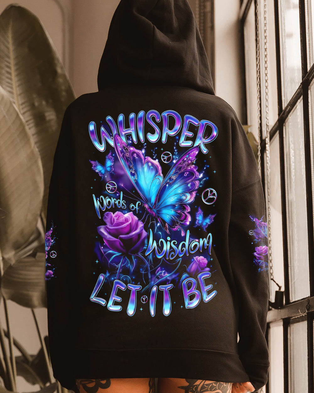 WHISPER WORDS OF WISDOM LET IT BE BUTTERFLY ALL OVER PRINT - TYTD2302261
