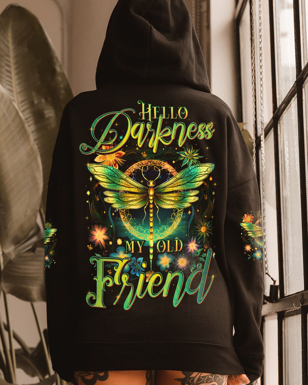 HELLO DARKNESS MY OLD FRIEND DRAGONFLY ALL OVER PRINT - TYTD0609252
