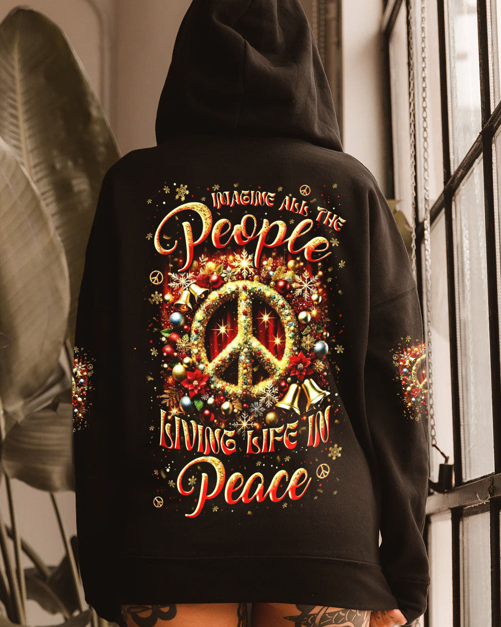 IMAGINE ALL THE PEOPLE LIVING LIFE IN PEACE CHRISTMAS ALL OVER PRINT - YHLN1410252