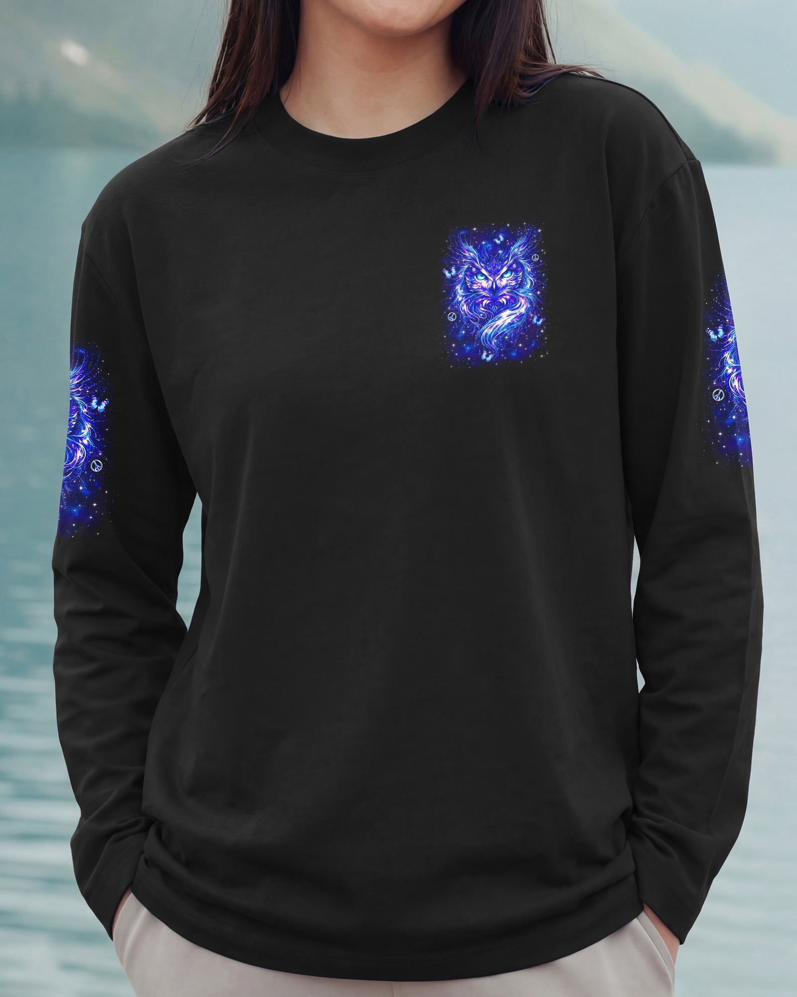 WHISPER WORDS OF WISDOM LET IT BE OWL ALL OVER PRINT - YHLN0602262