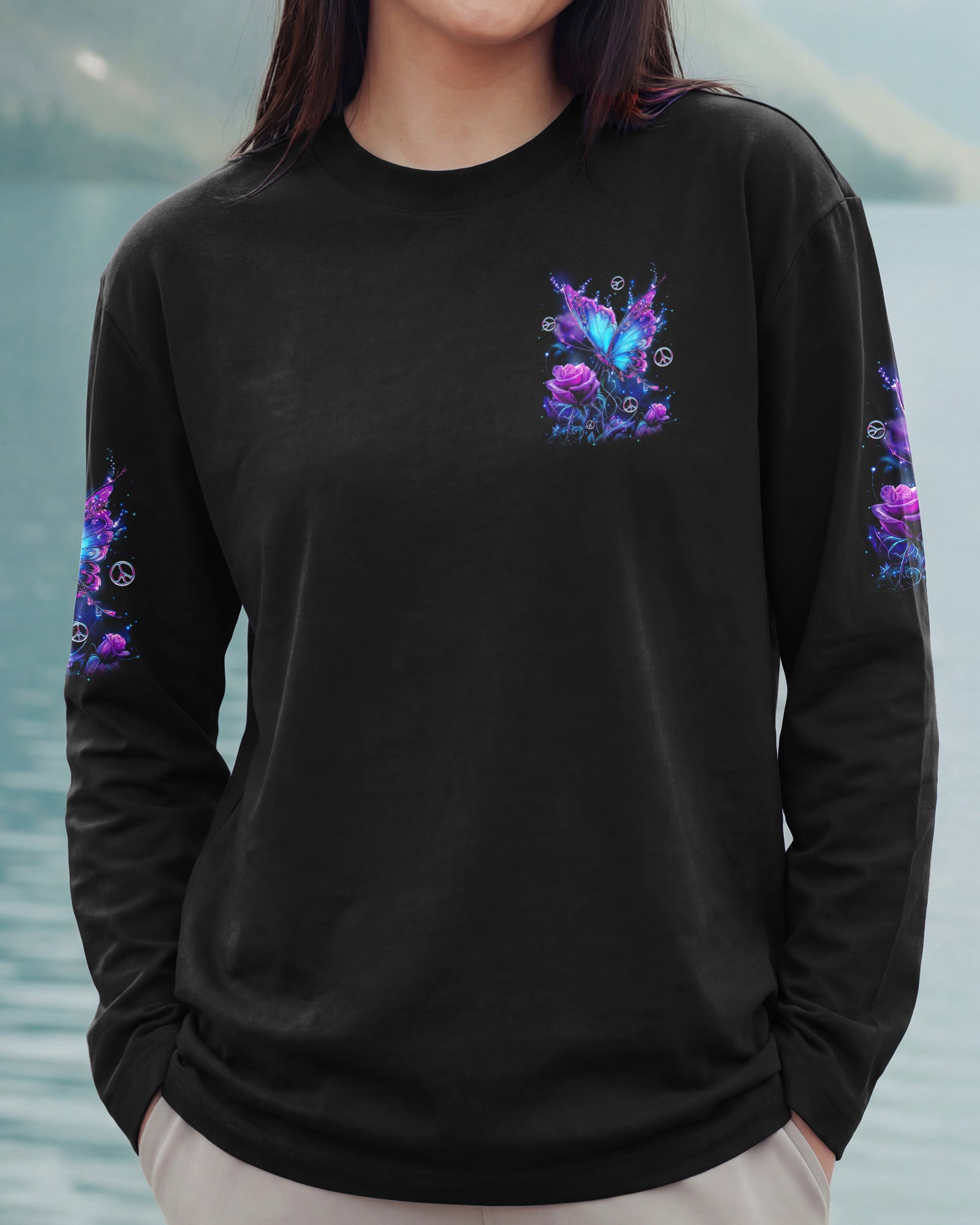 WHISPER WORDS OF WISDOM LET IT BE BUTTERFLY ALL OVER PRINT - TYTD2302261