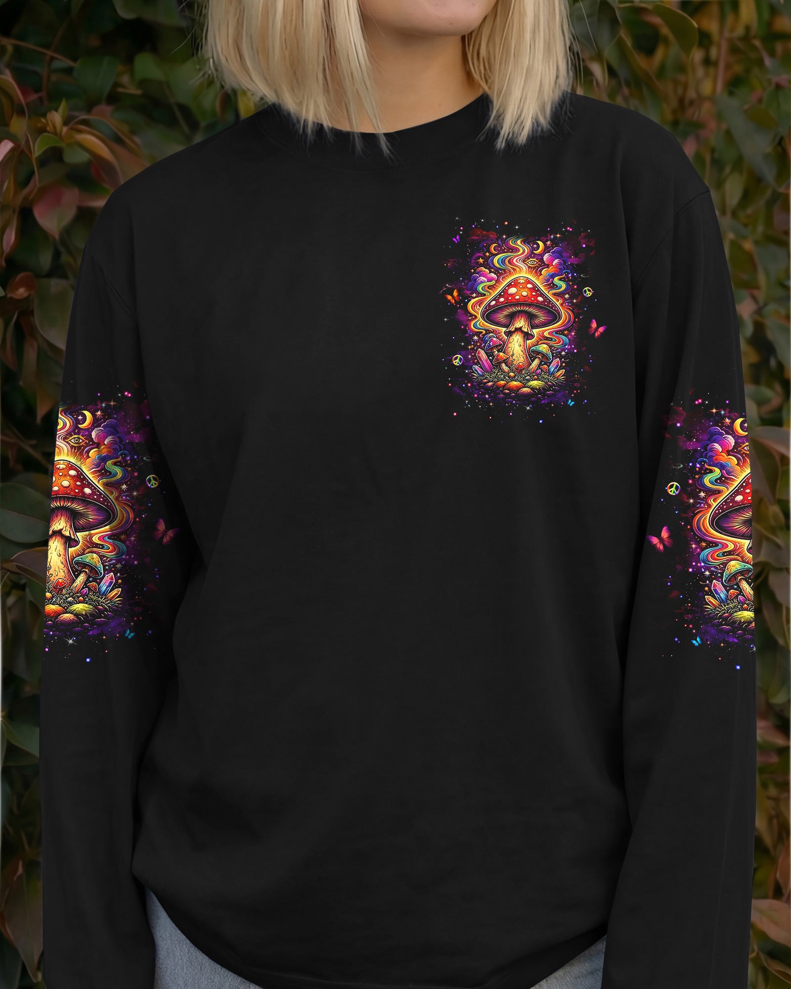 EAT MUSHROOMS SEE THE UNIVERSE ALL OVER PRINT - YHHG0602262