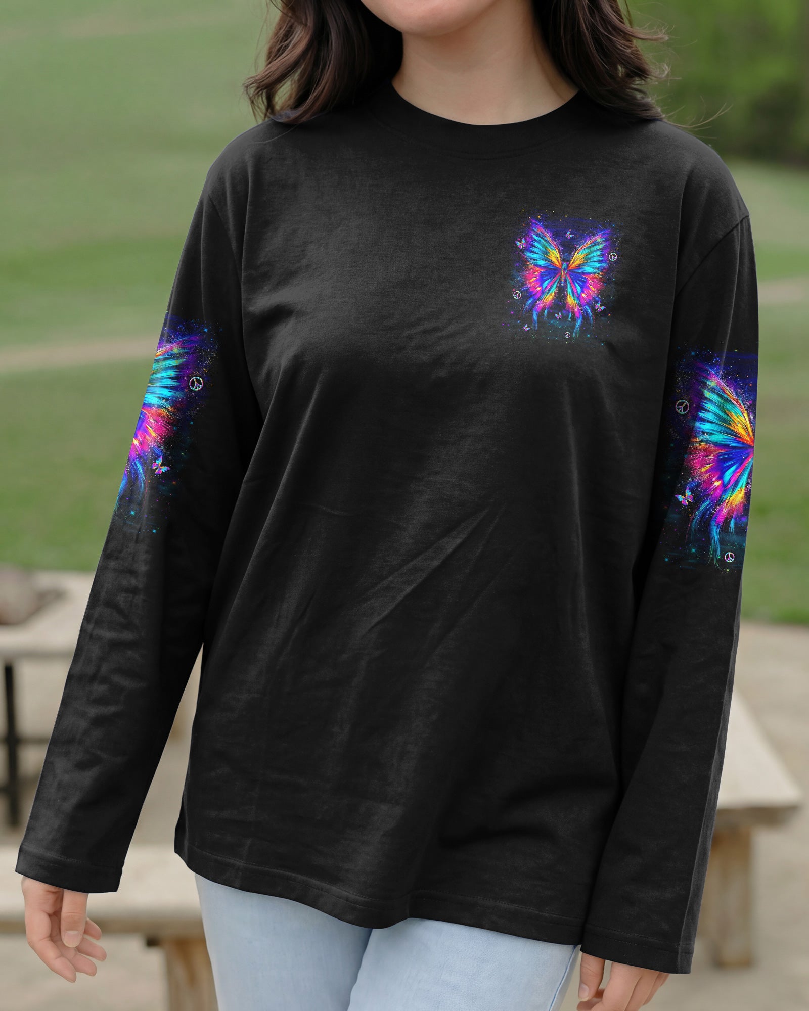 I BELIEVE THERE ARE ANGELS AMONG US BUTTERFLY ALL OVER PRINT - YHLN0402262