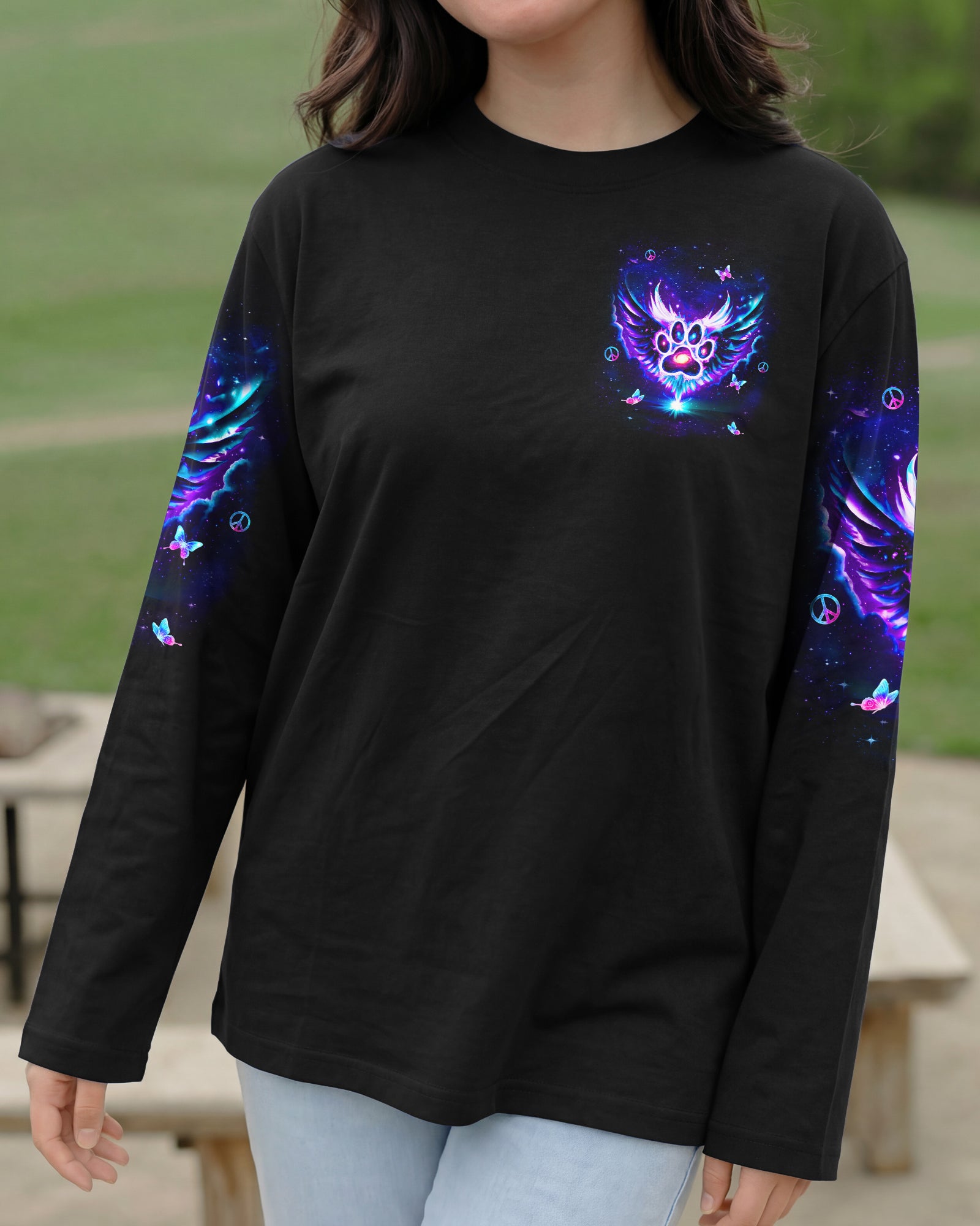 I BELIEVE THERE ARE ANGELS AMONG US PAW PRINT ALL OVER PRINT - YHHN3001262