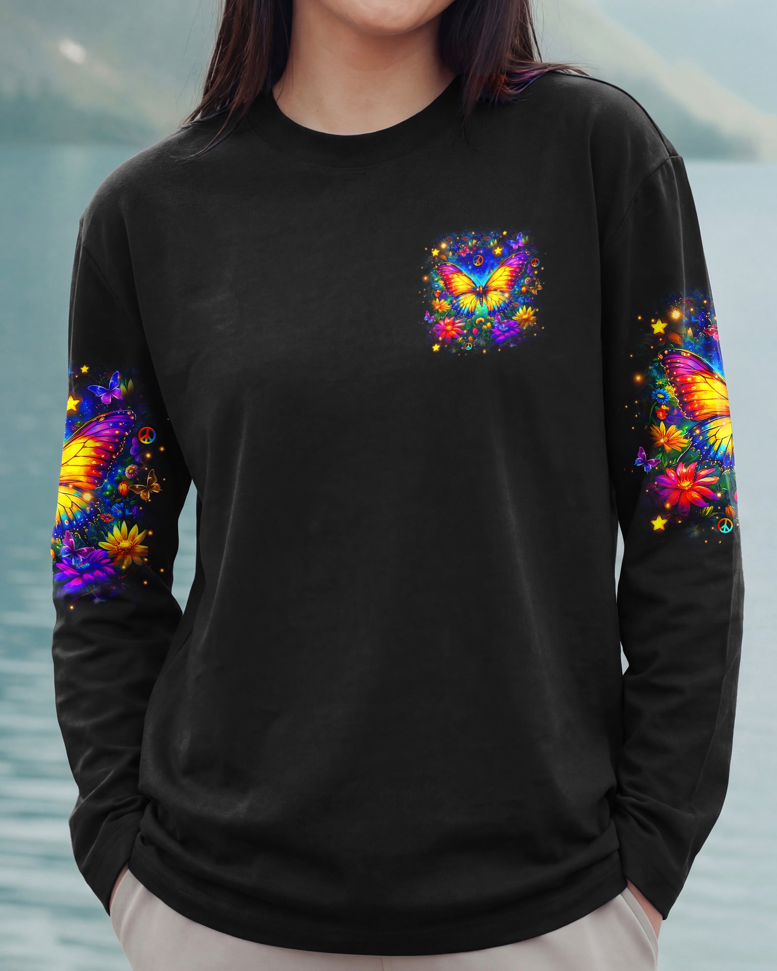 JUST BELIEVE BUTTERFLY ALL OVER PRINT - YHHN0502262