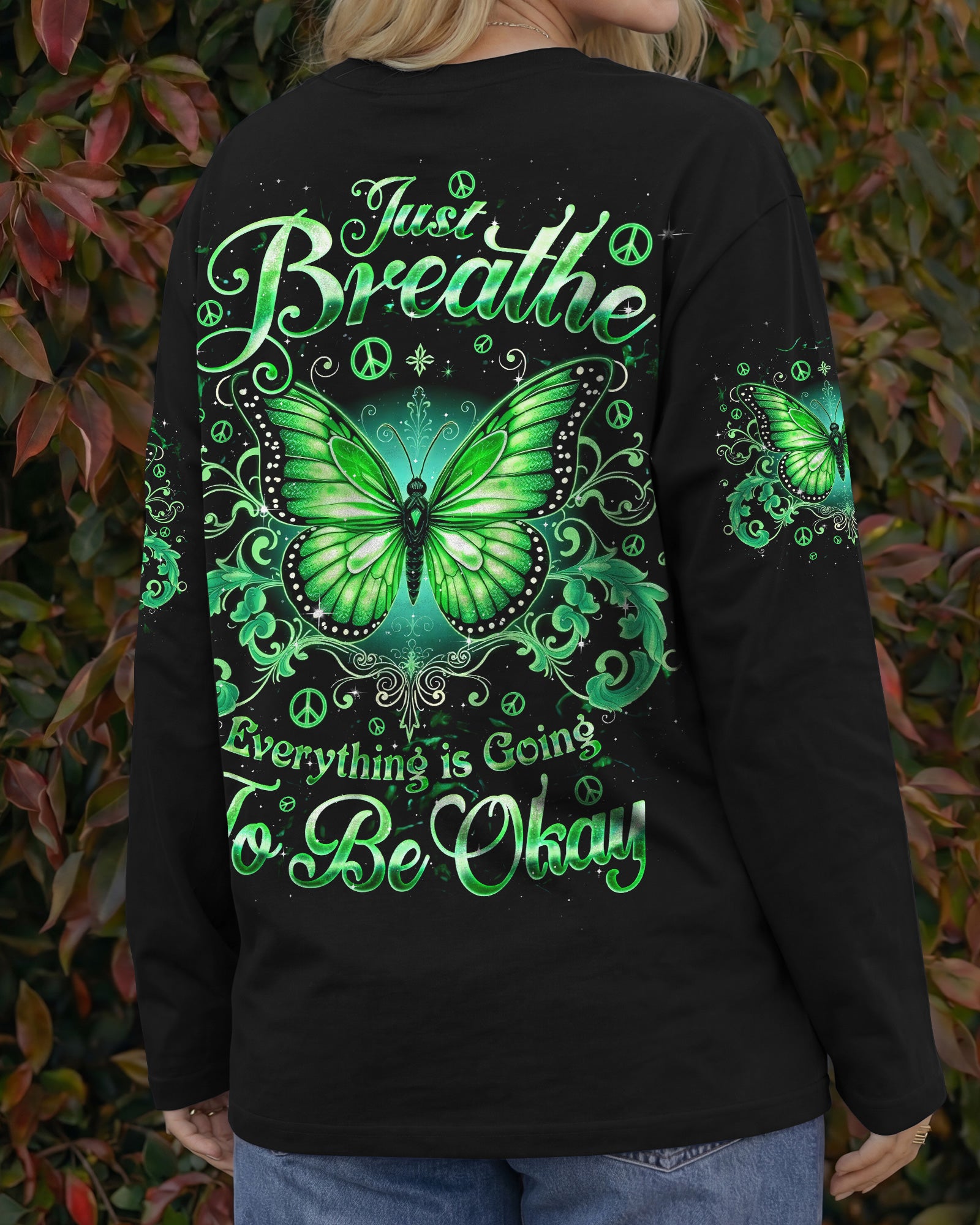 JUST BREATHE BUTTERFLY ALL OVER PRINT - TYQY2803262