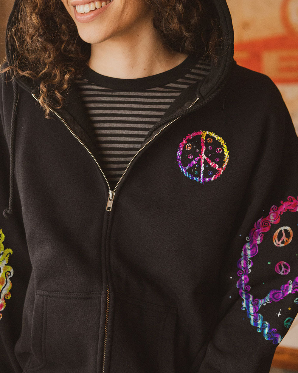 MAKE LOVE NOT WAR TIE DYE ALL OVER PRINT - TA2802233