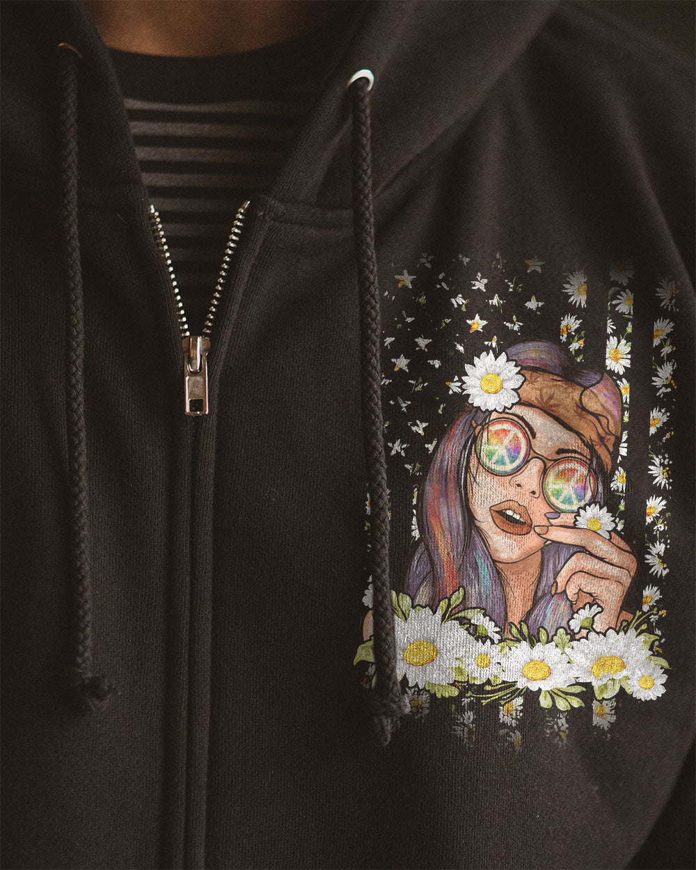HIPPIE GIRL I AM WHO I AM ALL OVER PRINT - YHLN0803231