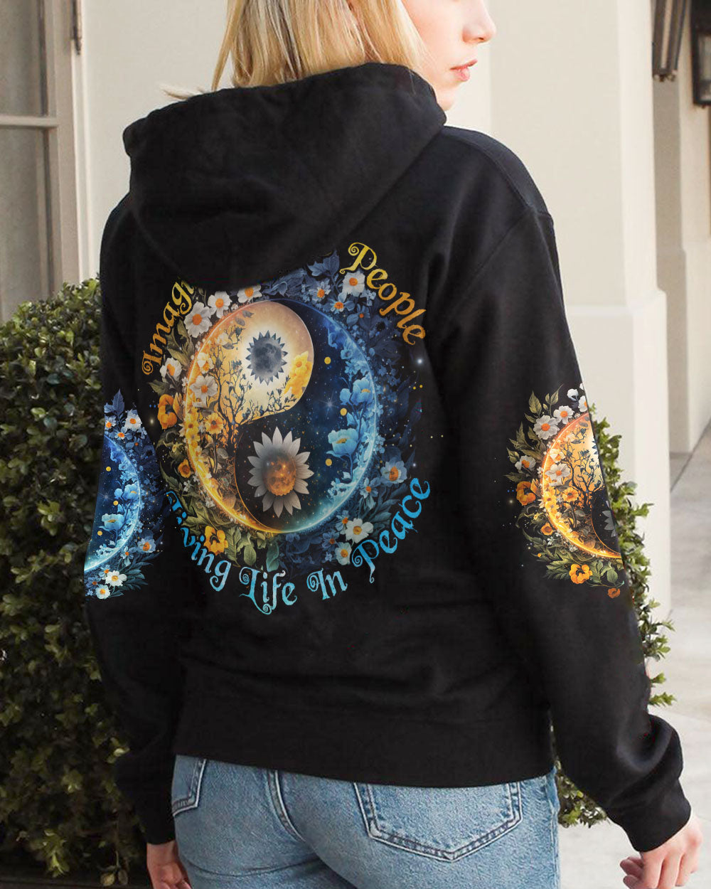 IMAGINE ALL THE PEOPLE LIVING LIFE IN PEACE YINYANG ALL OVER PRINT - TLNO0803233