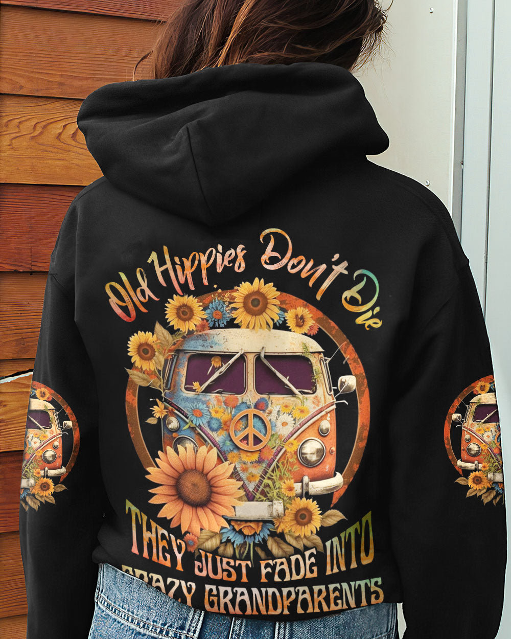 OLD HIPPIES DON'T DIE SUNFLOWER ALL OVER PRINT - YHLN0303231