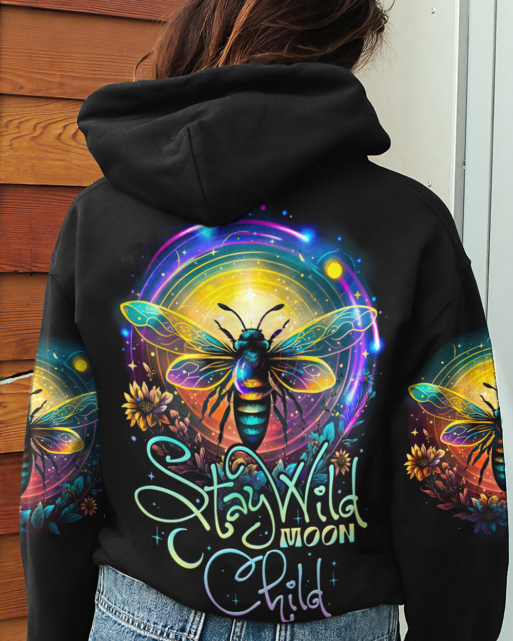 STAY WILD MOON CHILD BEE ALL OVER PRINT - TY0803233