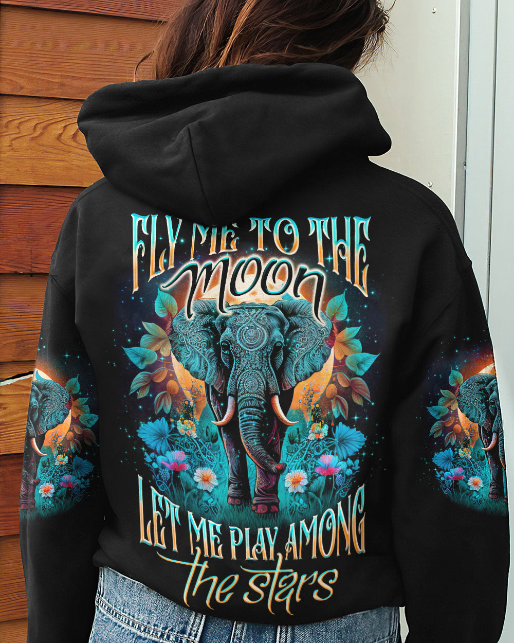 FLY ME TO THE MOON ELEPHANT ALL OVER PRINT - TLNO2404232