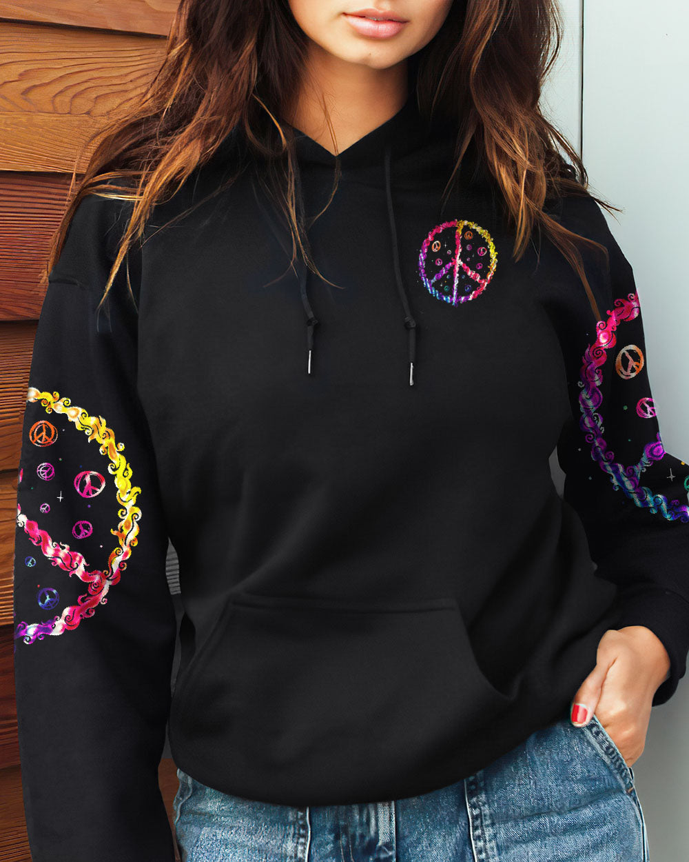 MAKE LOVE NOT WAR TIE DYE ALL OVER PRINT - TA2802233