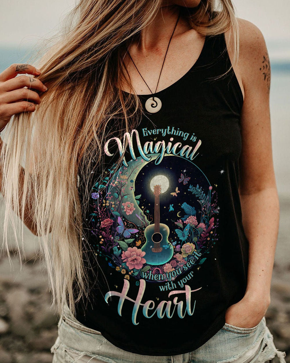 EVERYTHING IS MAGICAL MOON GUITAR ALL OVER PRINT - TLNT0805231