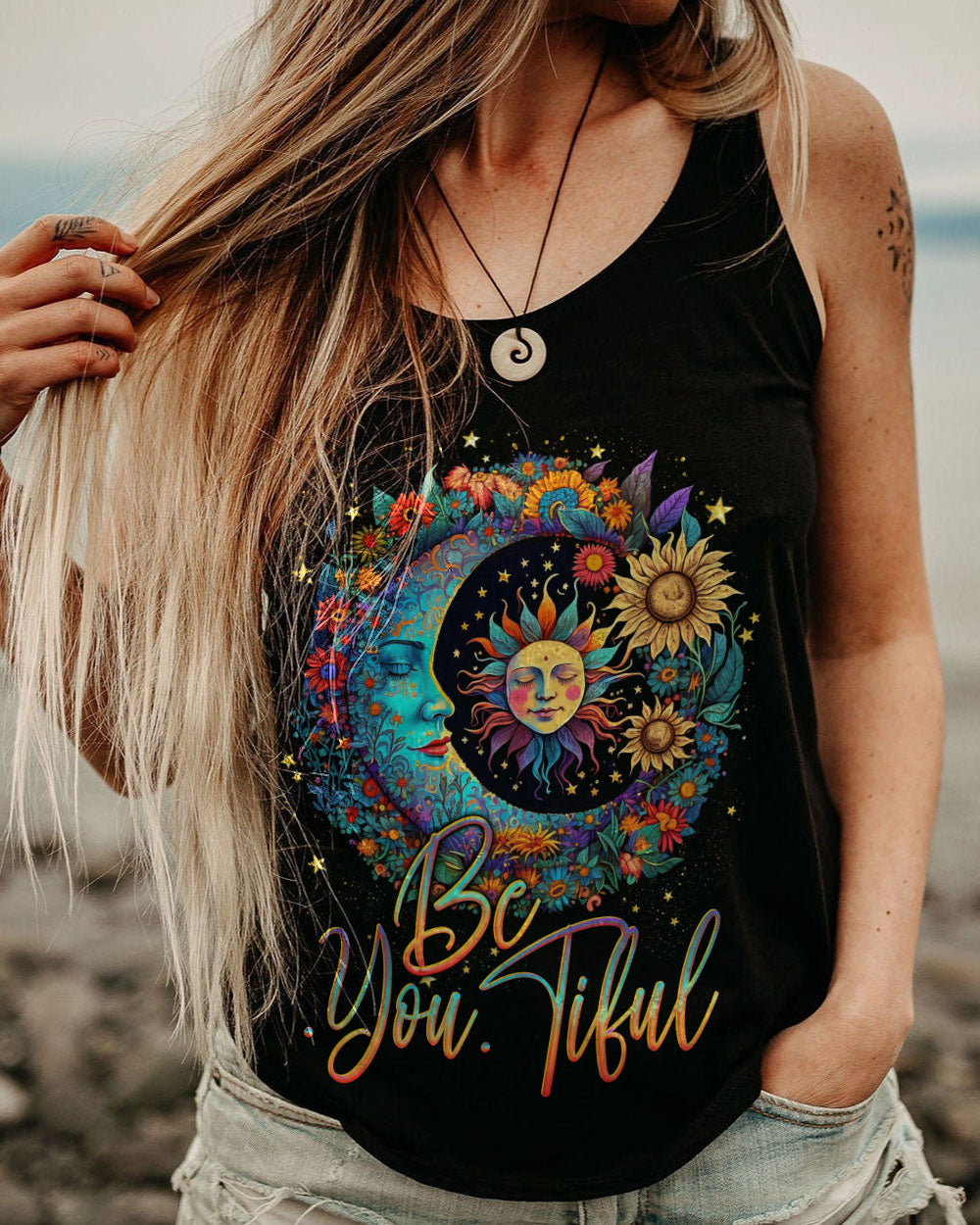 BE YOU TIFUL MOON FLORAL ALL OVER PRINT - TLNZ0805232