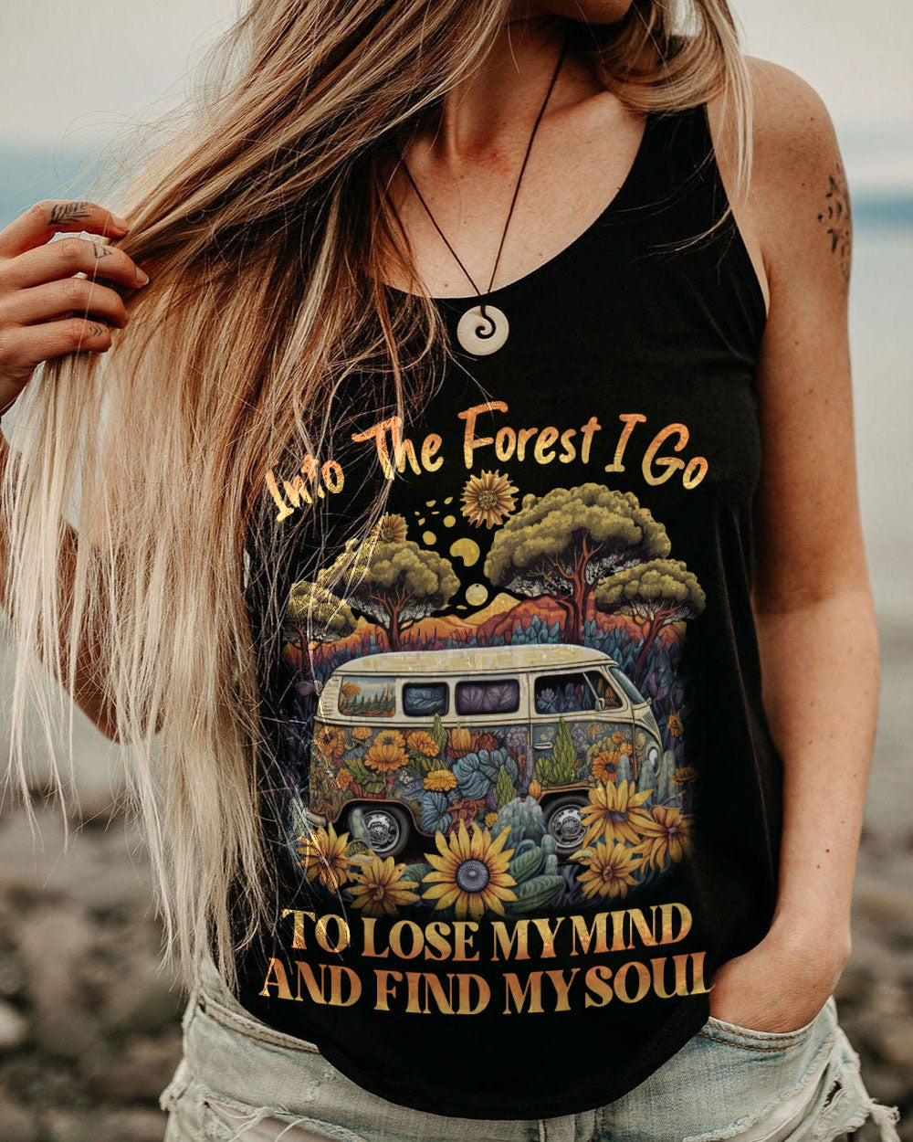 INTO THE FOREST SUNFLOWER ALL OVER PRINT - YHLN2802231