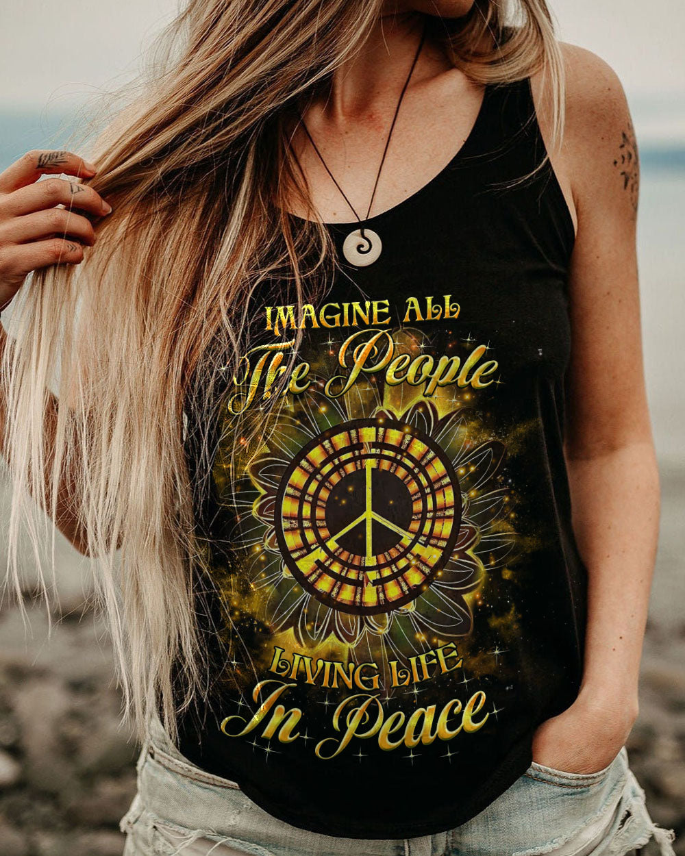 IMAGINE ALL THE PEOPLE LIVING LIFE IN PEACE ALL OVER PRINT - YHHG1206234