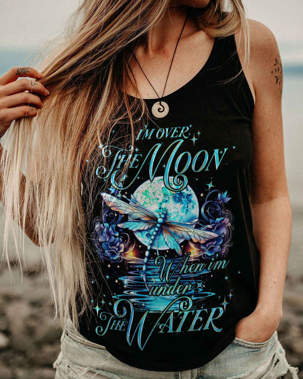 I'M OVER THE MOON ALL OVER PRINT - TYTD2305232