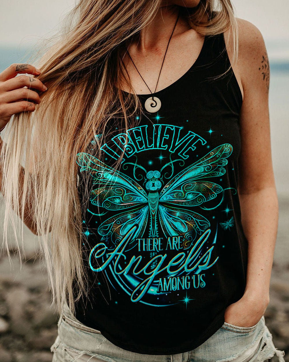 I BELIEVE THERE ARE ANGELS AMONG US ALL OVER PRINT - TY0905231