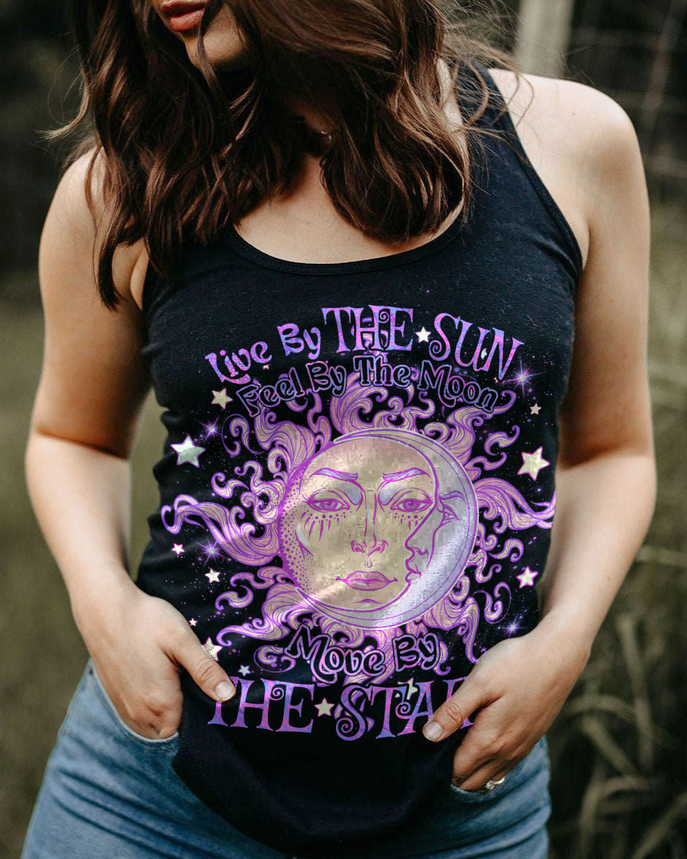 LIVE BY THE SUN PURPLE ALL OVER PRINT - TLNO1503234