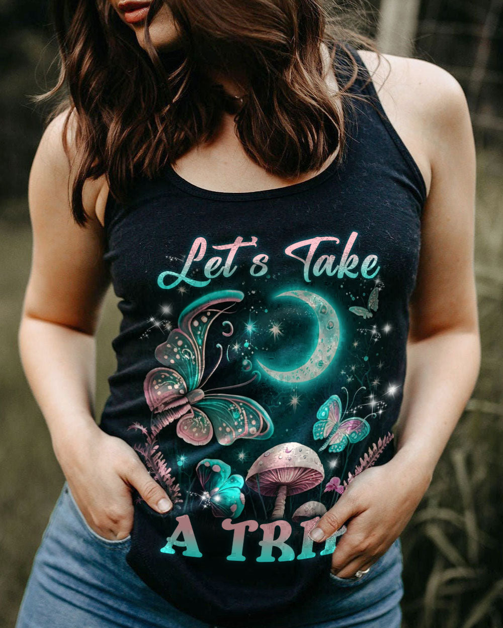 LET'S TAKE A TRIP MUSHROOMS ALL OVER PRINT - YHLN0903231