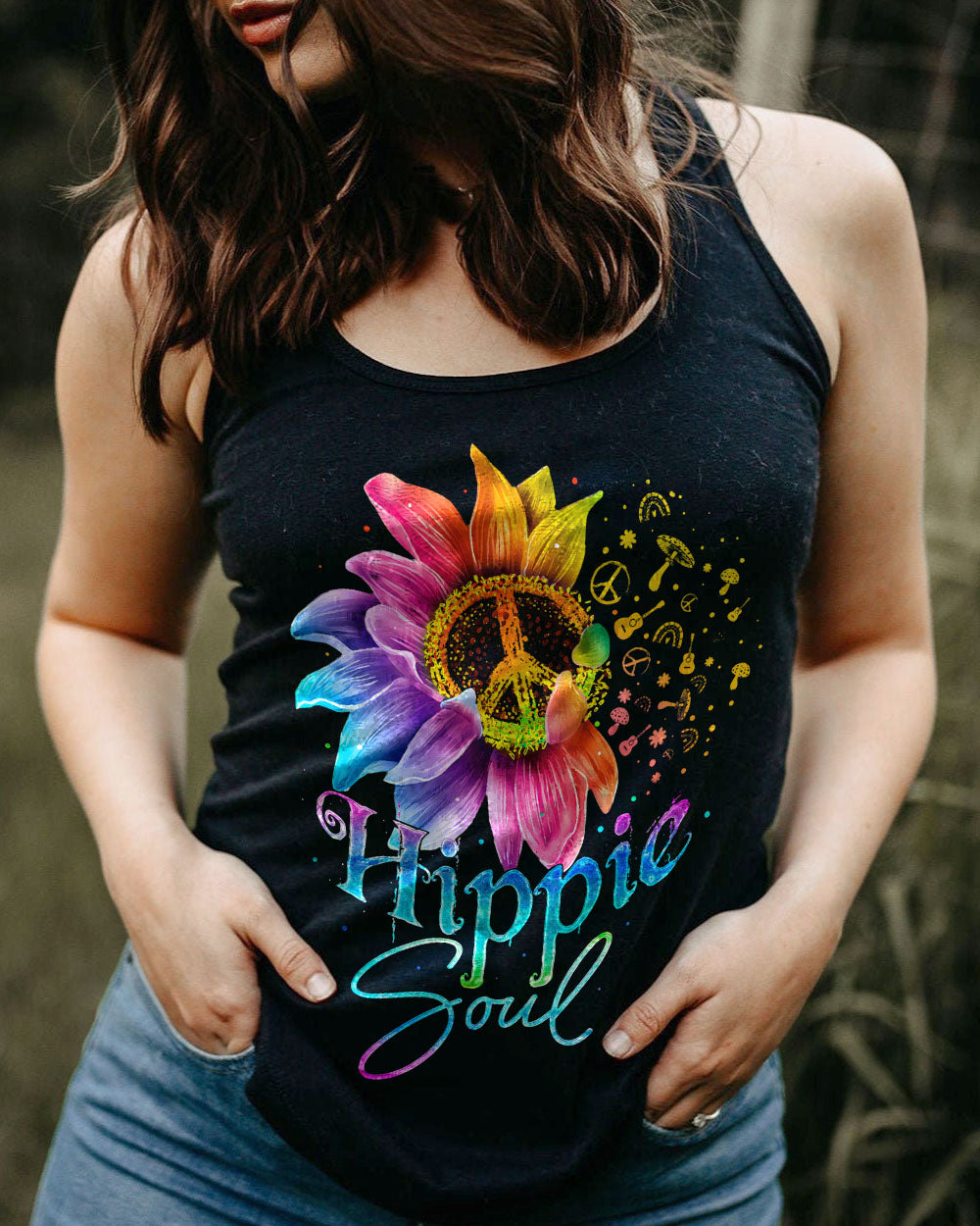 HIPPIE SOUL SUNFLOWER COLORFUL ALL OVER PRINT - TA2702231