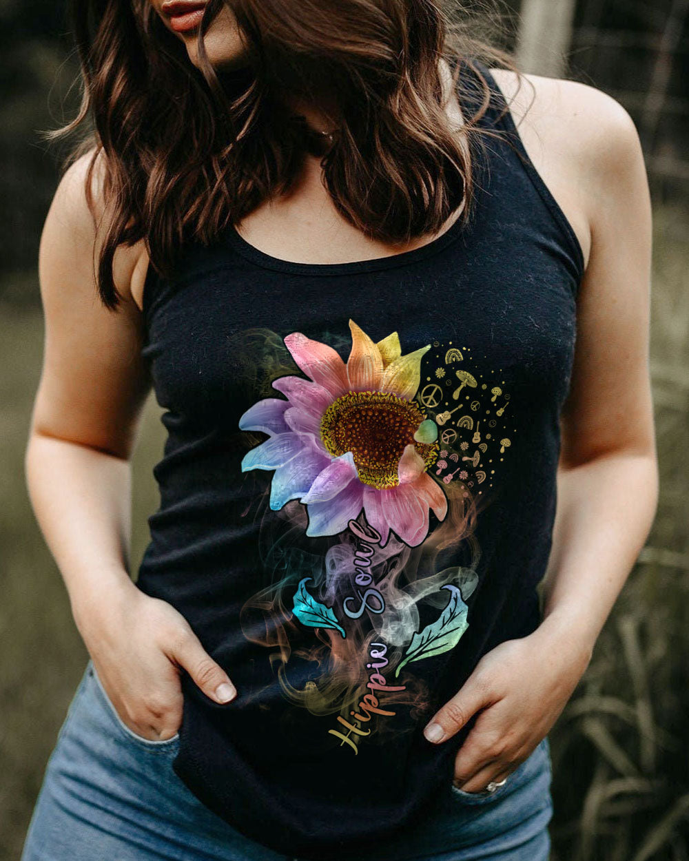 HIPPIE SOUL SUNFLOWER COLORFUL ALL OVER PRINT - TA31012314
