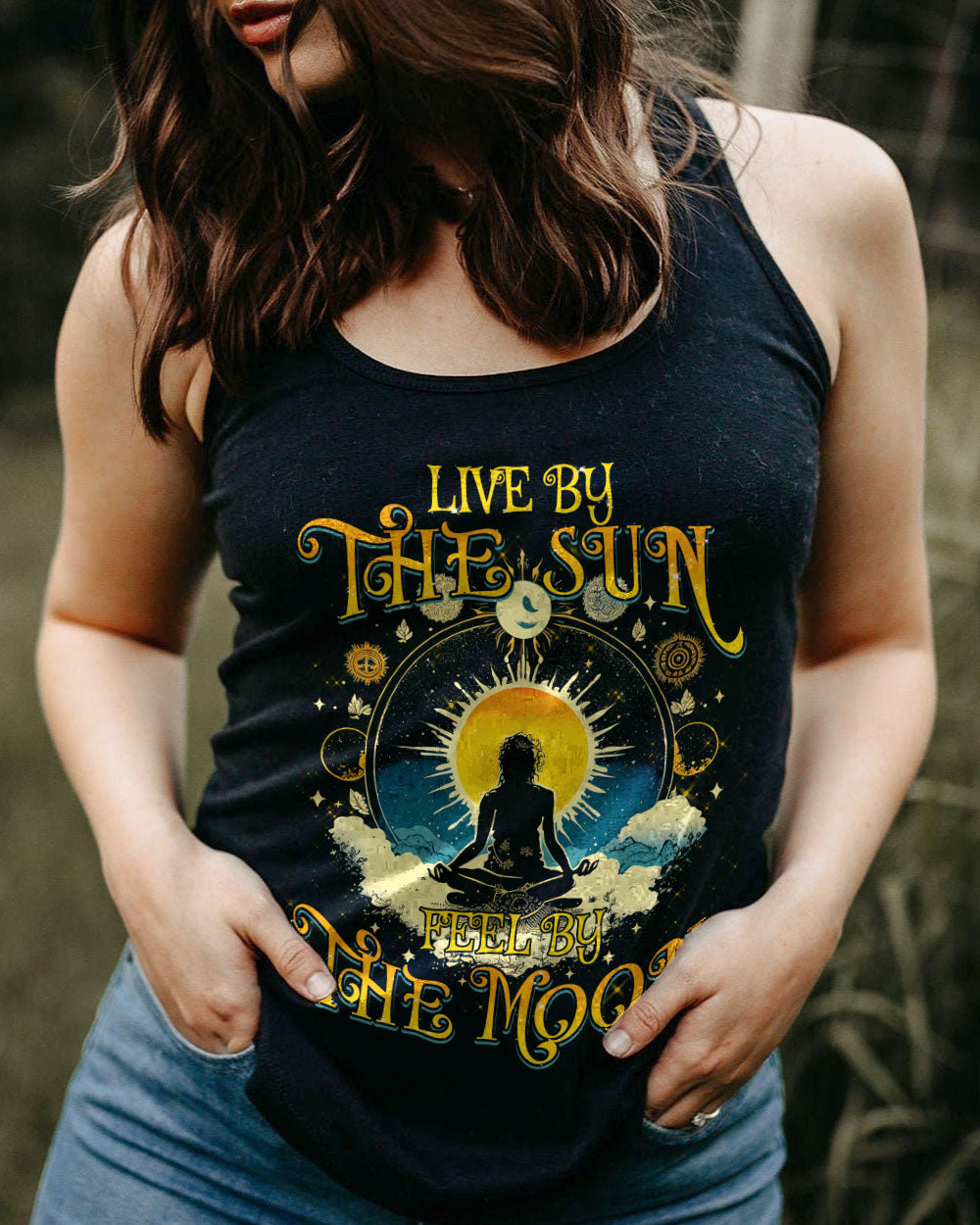 LIVE BY THE SUN FEEL BY THE MOON YOGA ALL OVER PRINT - TYTM0803232
