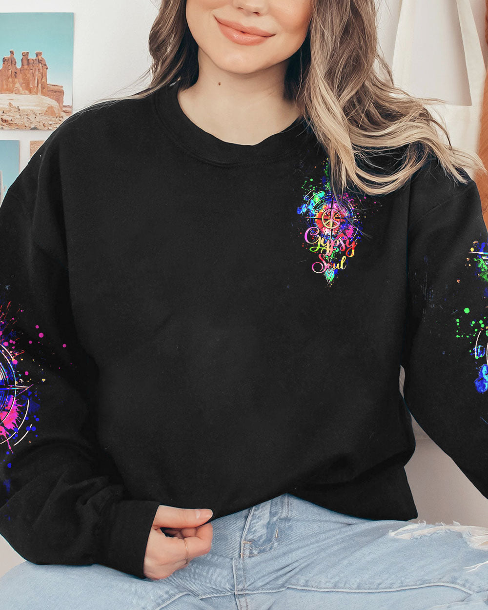 GYPSY SOUL ARROW COMPASS ALL OVER PRINT - TYTM0603232