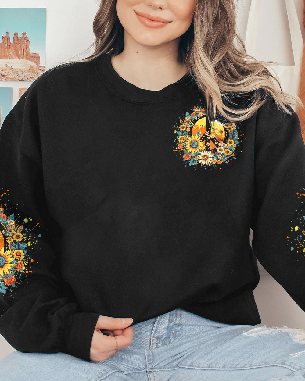 STAY WILD FLOWER CHILD ALL OVER PRINT - YHLN1704233