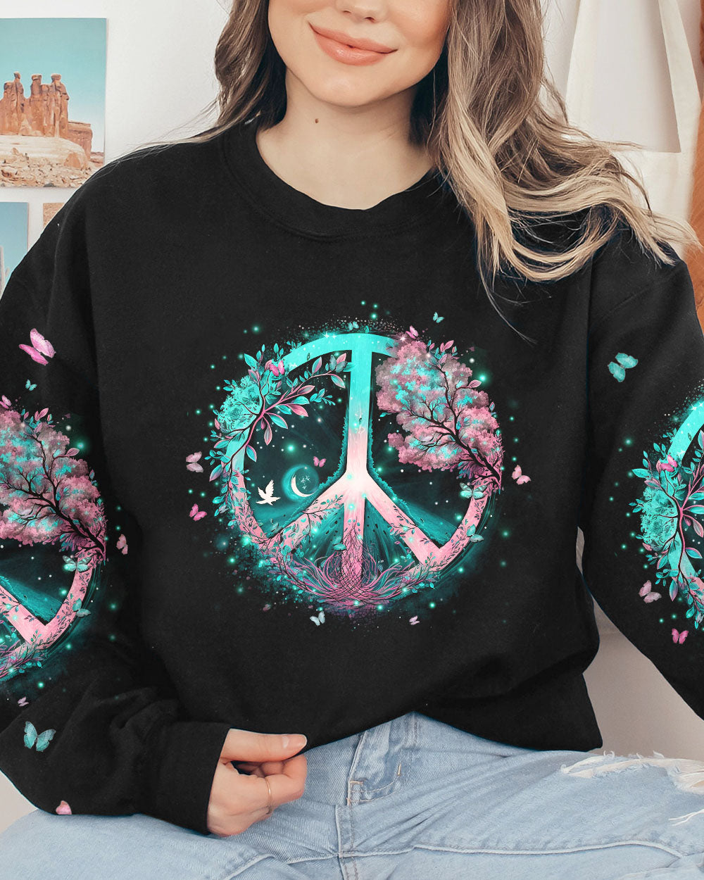 IMAGINE ALL THE PEOPLE LIVING LIFE IN PEACE ALL OVER PRINT - YHHN0703234