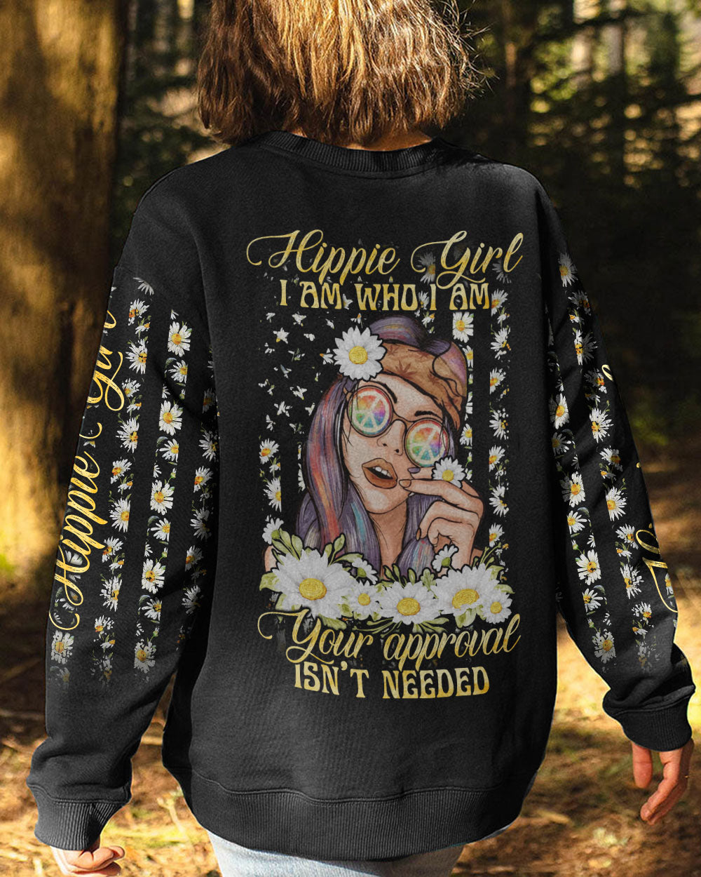 HIPPIE GIRL I AM WHO I AM ALL OVER PRINT - YHLN0803231