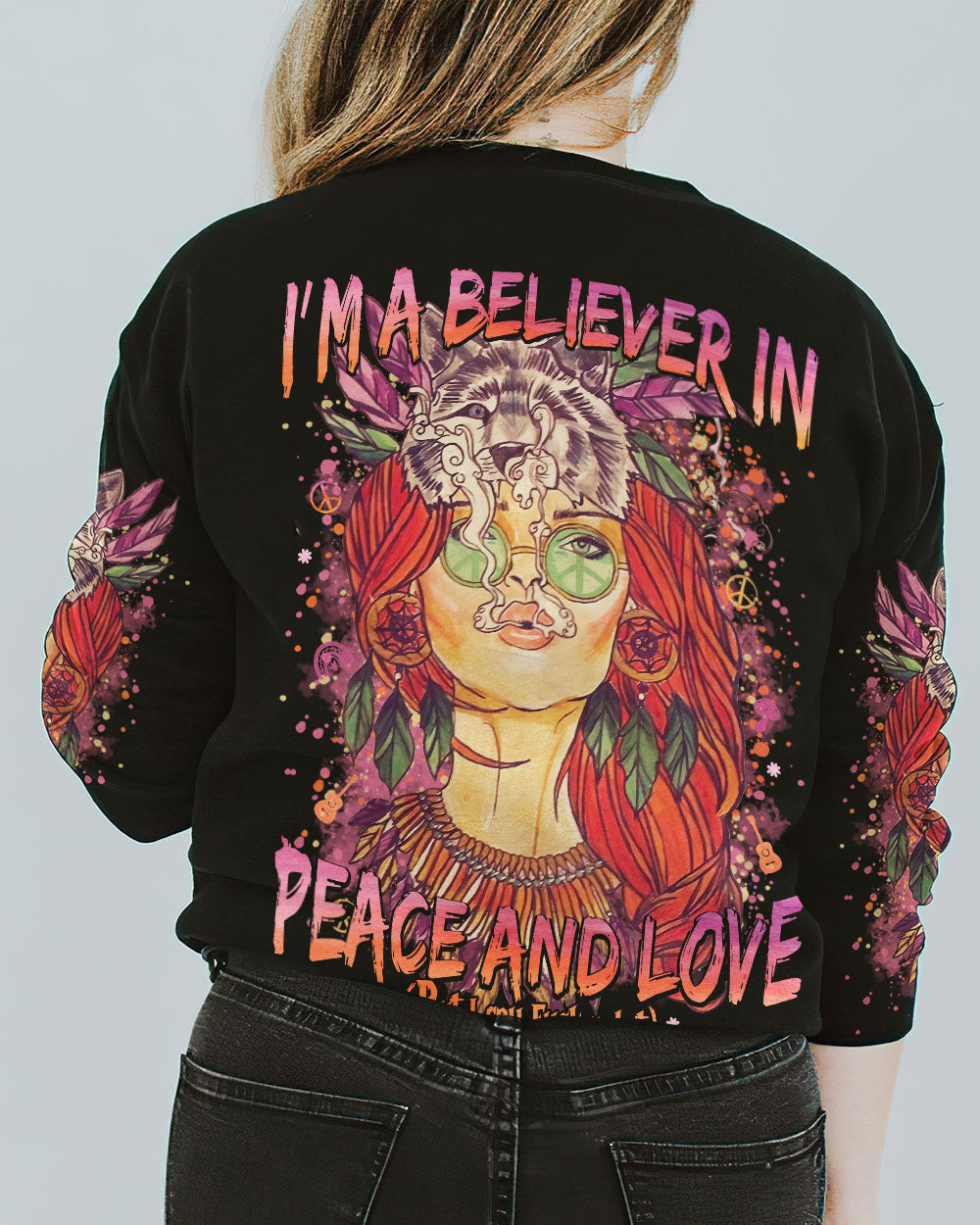 I'M A BELIEVER IN PEACE AND LOVE ALL OVER PRINT - TA0102233