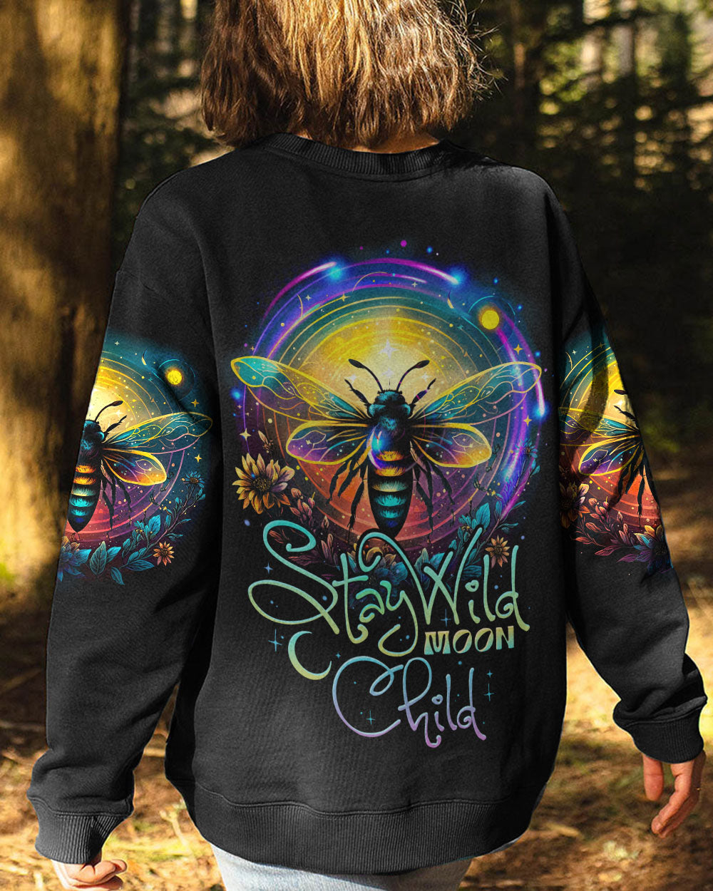 STAY WILD MOON CHILD BEE ALL OVER PRINT - TY0803233