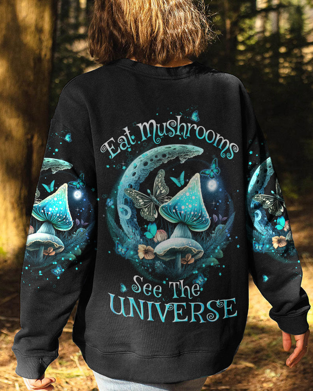 EAT MUSHROOMS SEE THE UNIVERSE ALL OVER PRINT - YHHN0103234