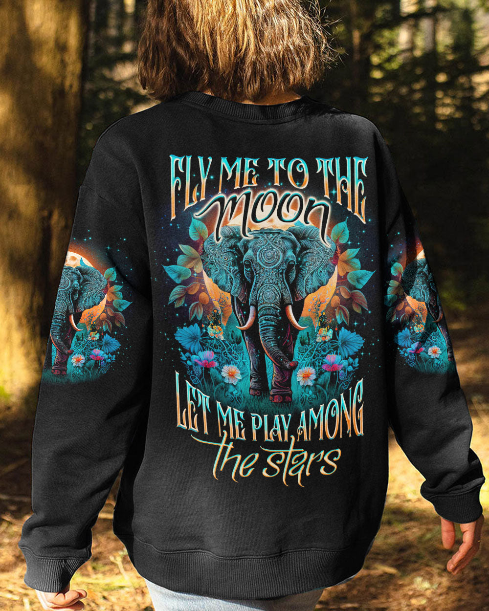 FLY ME TO THE MOON ELEPHANT ALL OVER PRINT - TLNO2404232