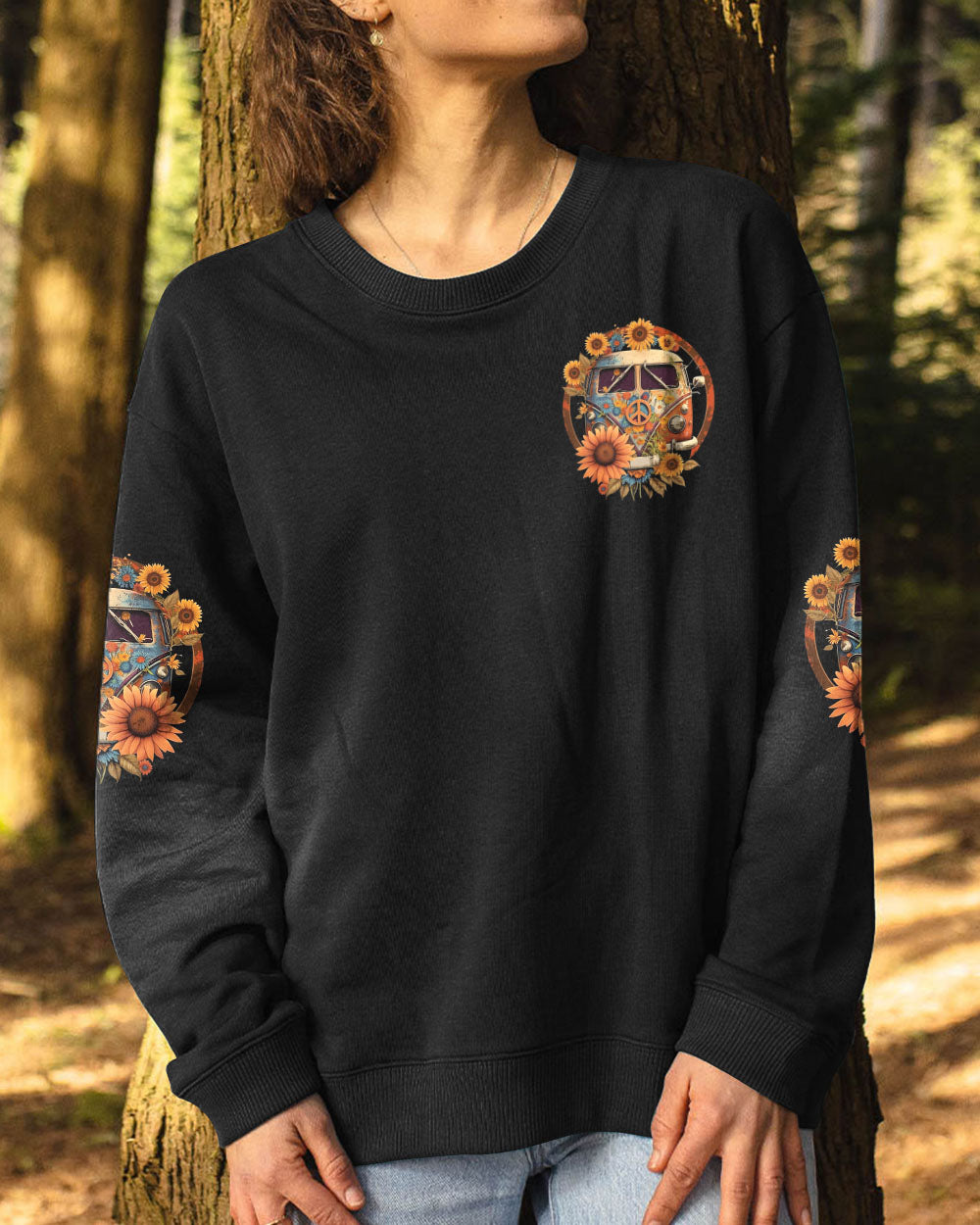 OLD HIPPIES DON'T DIE SUNFLOWER ALL OVER PRINT - YHLN0303231