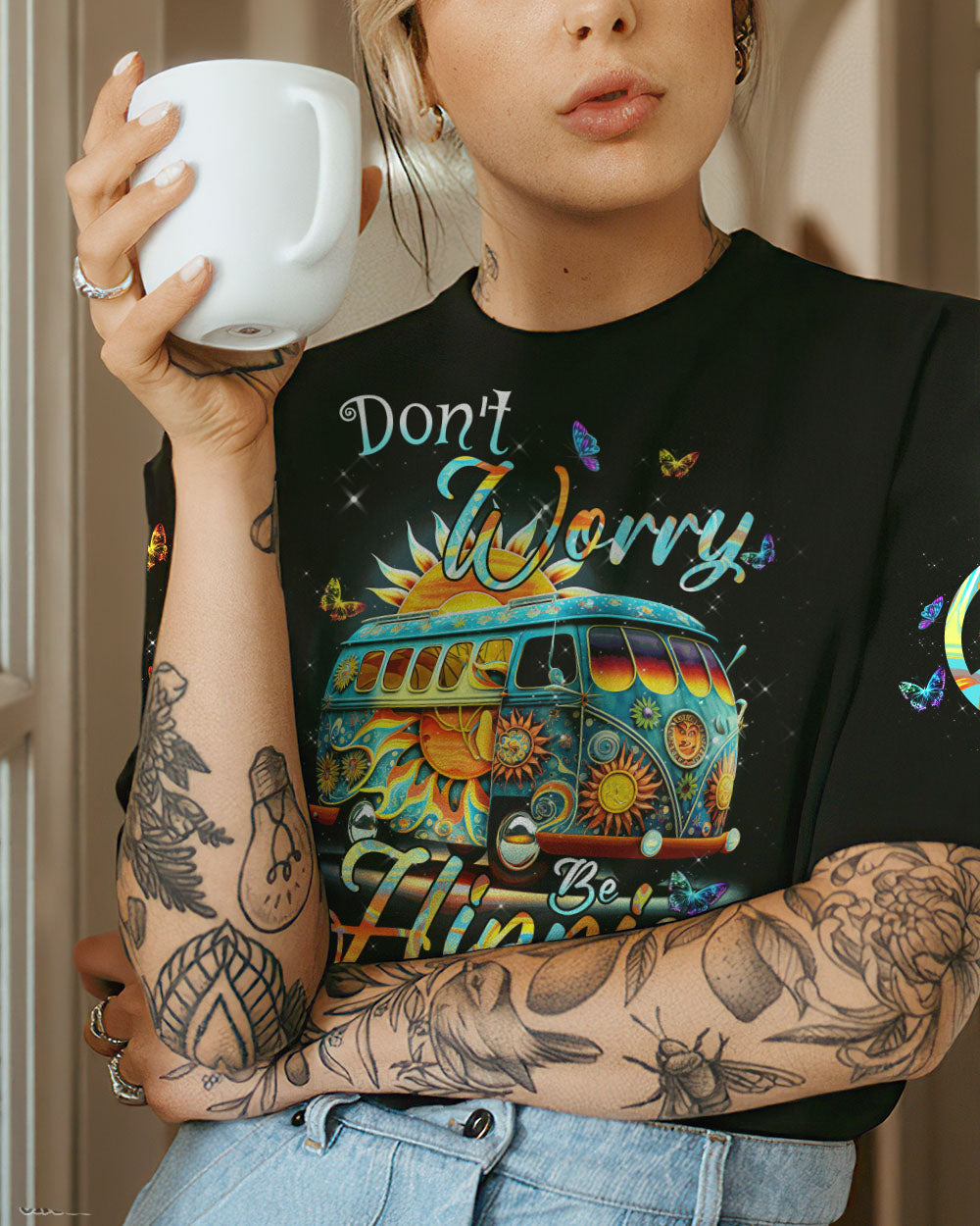 DON'T WORRY BE HIPPIE ALL OVER PRINT - TYTM0703233