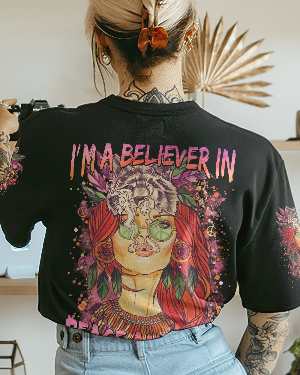I'M A BELIEVER IN PEACE AND LOVE ALL OVER PRINT - TA0102233