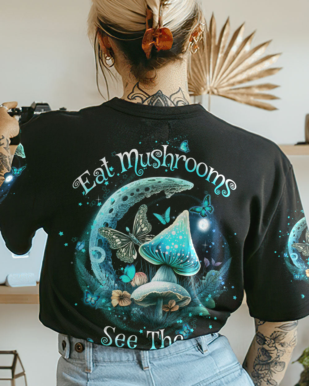 EAT MUSHROOMS SEE THE UNIVERSE ALL OVER PRINT - YHHN0103234