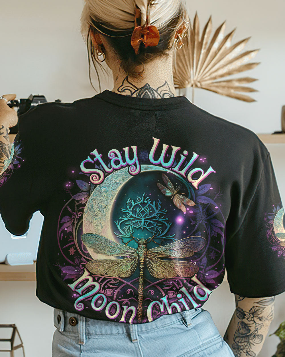 STAY WILD MOON CHILD DRAGONFLY ALL OVER PRINT - TLNO0403233