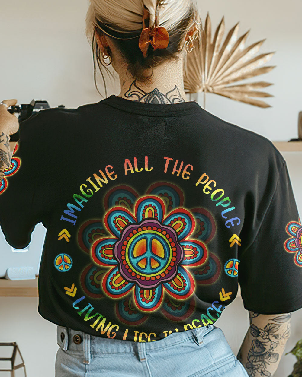 IMAGINE ALL THE PEOPLE LIVING LIFE IN PEACE ALL OVER PRINT - YHDU1003233