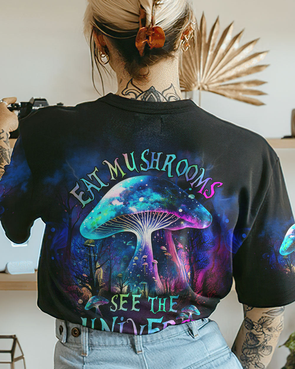 EAT MUSHROOMS SEE THE UNIVERSE ALL OVER PRINT - YHDU0803233