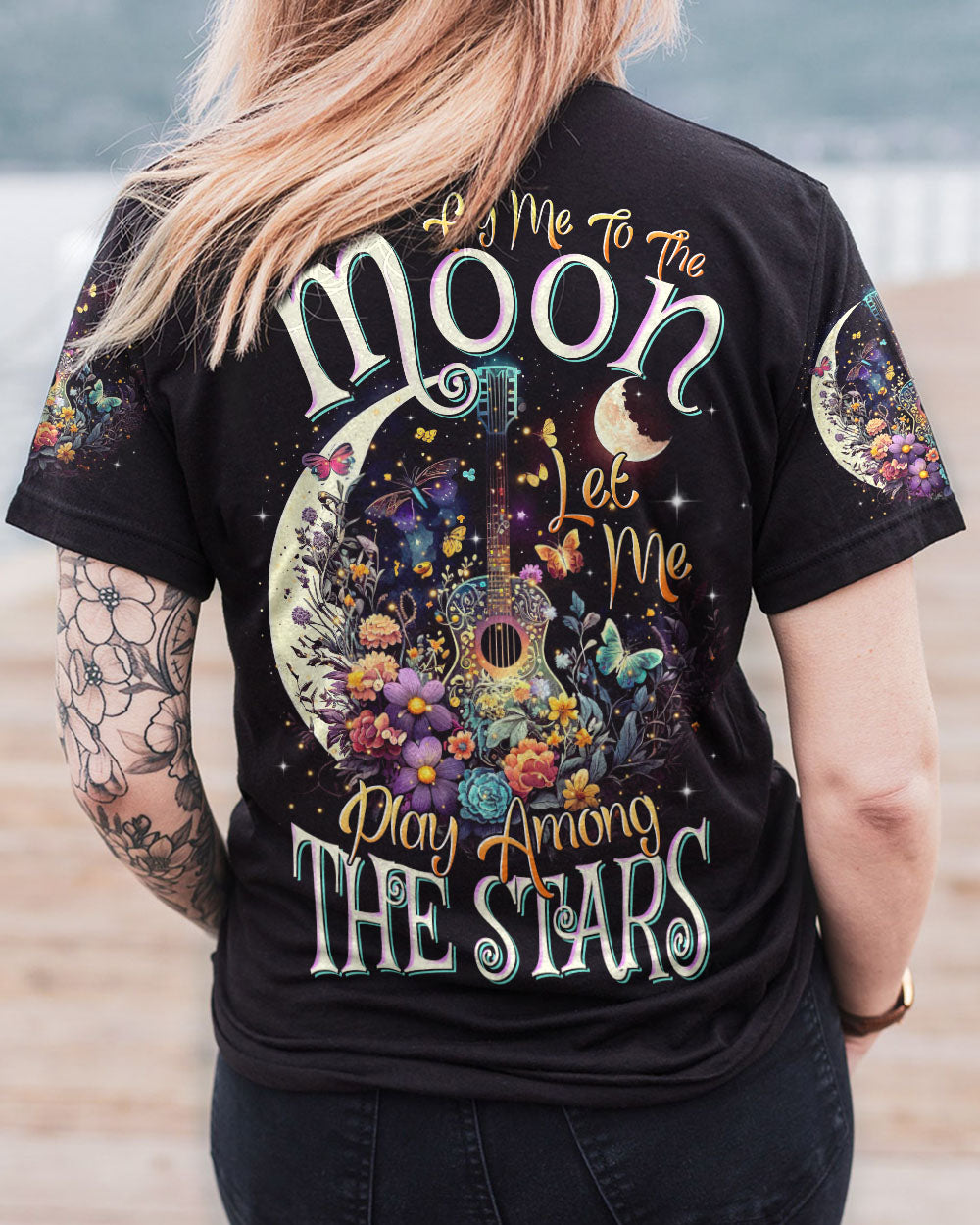 FLY ME TO THE MOON GUITAR ALL OVER PRINT - TLTR0405234