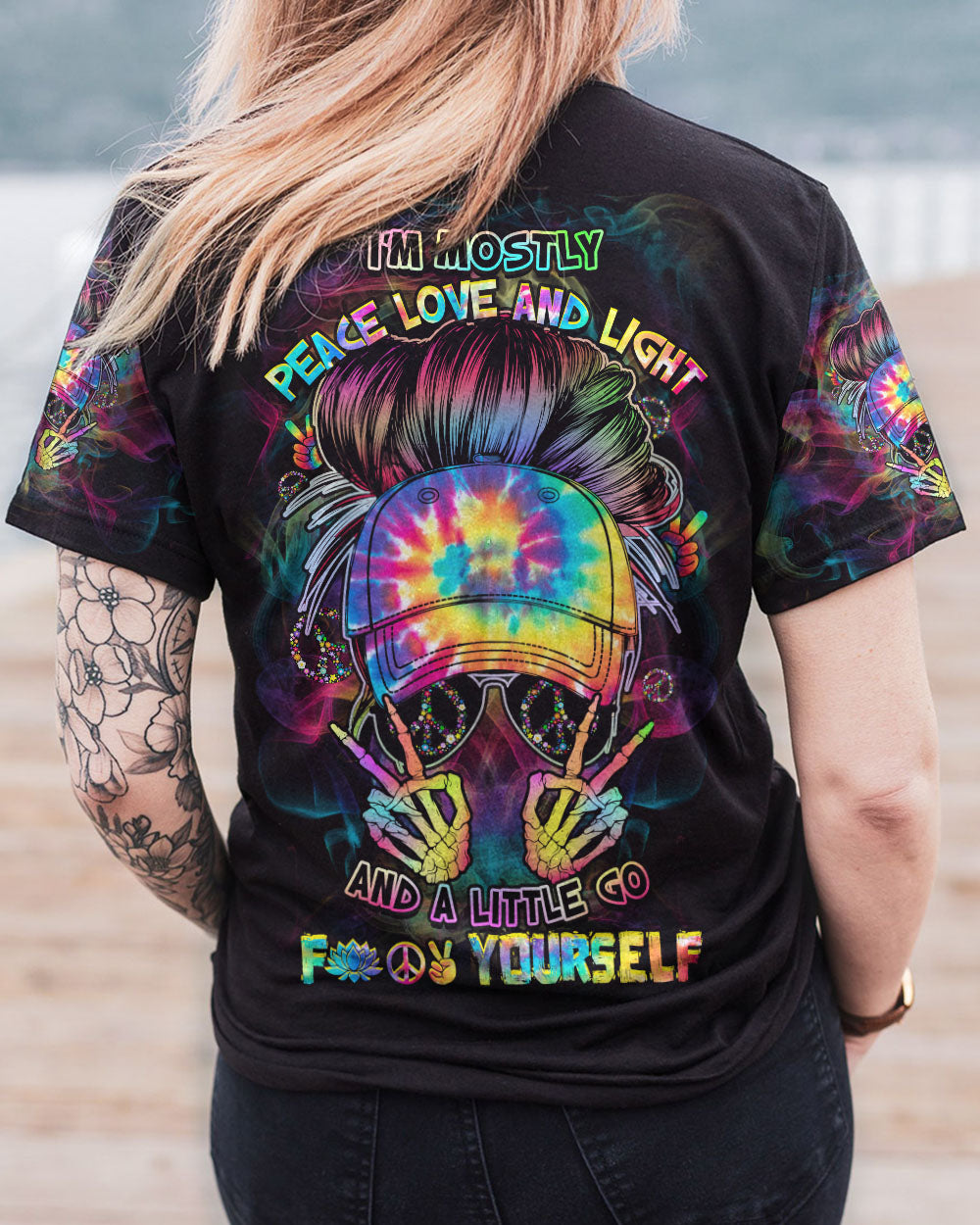I'M MOSTLY PEACE LOVE AND LIGHT ALL OVER PRINT - YHHG1402232