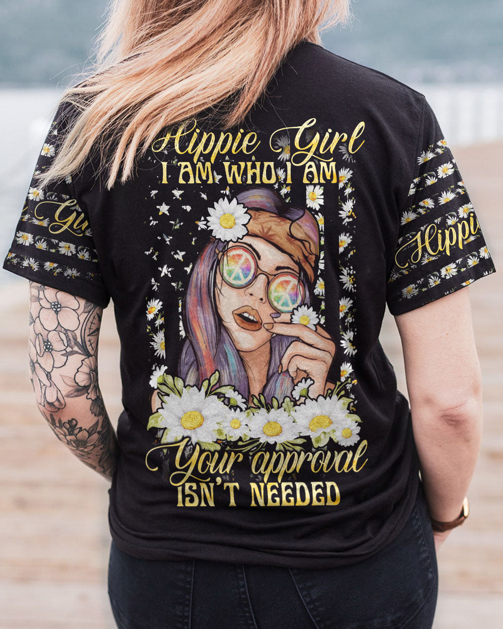 HIPPIE GIRL I AM WHO I AM ALL OVER PRINT - YHLN0803231