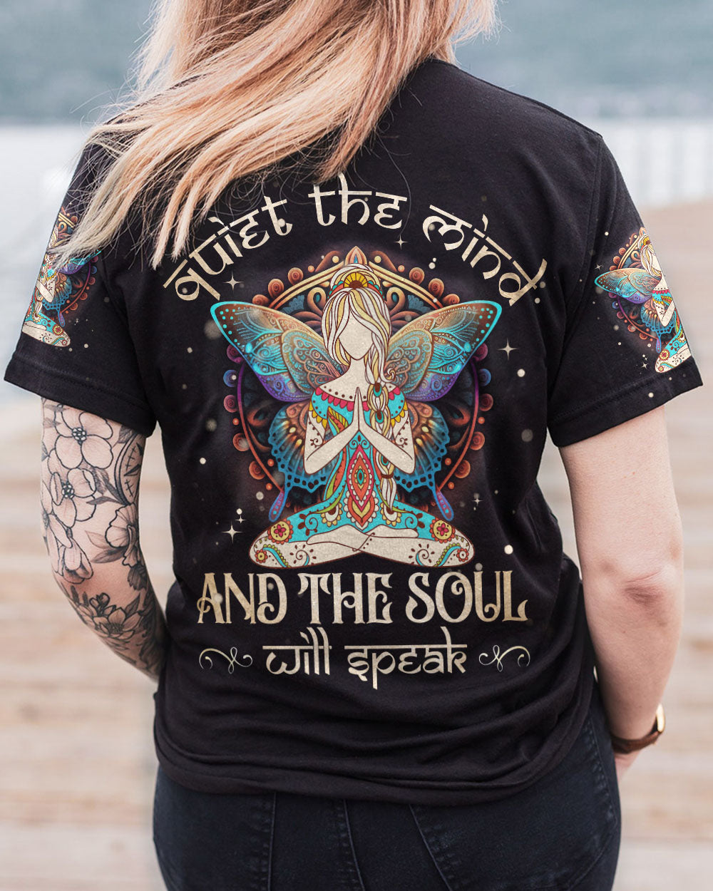 QUIET THE MIND AND THE SOUL WILL SPEAK YOGA ALL OVER PRINT - TYTM2403232
